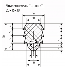Уплотнитель № РА-85 Ц 