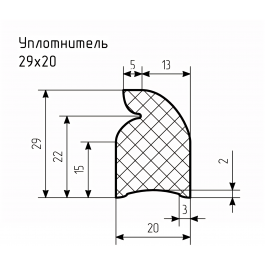 Уплотнитель № РА-63 Ц
