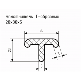 Уплотнитель (профиль) № Т-29 Ц