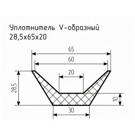 Уплотнитель (профиль) № V-4 Ц