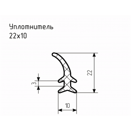 Уплотнитель № РА-59 Ц