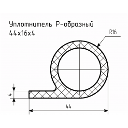 Уплотнитель (профиль) № Р-30 Ц