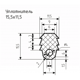 Уплотнитель № РА-65 Ц
