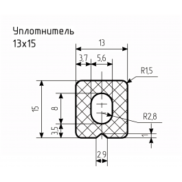 Уплотнитель № РА-96 Ц