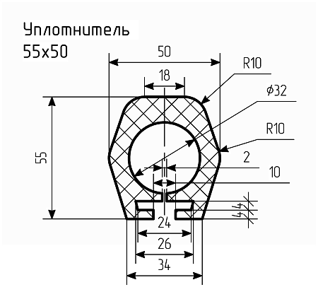 Уплотнитель № РА-106 Ц