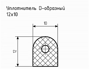 Уплотнитель (профиль) № D-30 Ц