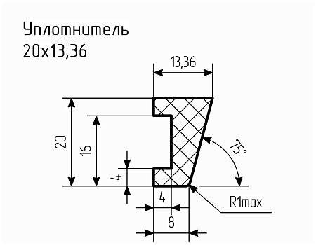 Уплотнитель № РА-74 Ц