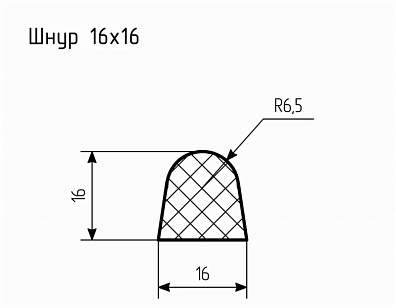 Шнур резиновый № Ш-8