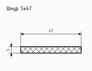 Шнур резиновый № Ш-4 Ц