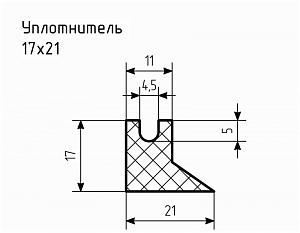 Уплотнитель № РА-72 Ц