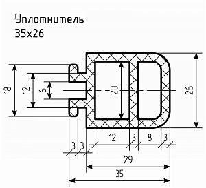 Уплотнитель № РА-100 Ц