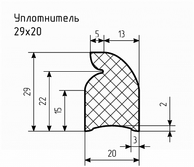 Уплотнитель № РА-63 Ц