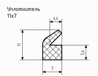 Уплотнитель № РА-48 Ц