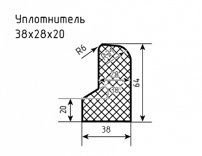 Уплотнитель № РА-12 Ц