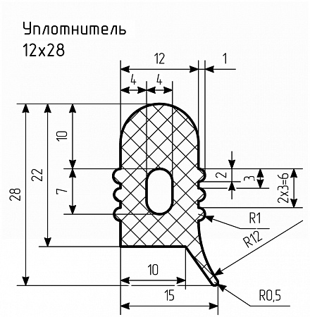 Уплотнитель № РА-88 Ц