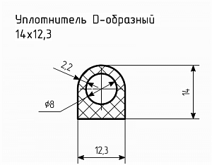 Уплотнитель (профиль) № D-12