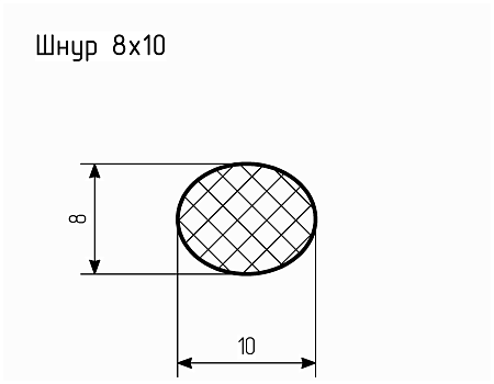 Шнур резиновый № Ш-19 Ц