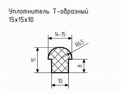 Уплотнитель (профиль) № Пористый-14 Ц