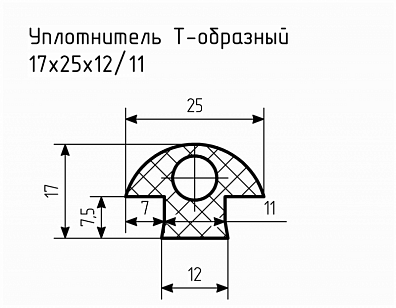 Уплотнитель (профиль) № Т-24 Ц