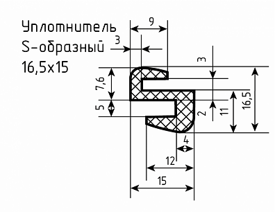 Уплотнитель (профиль) НО-68, № 4 Ц 