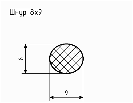 Шнур резиновый № Ш-20 Ц