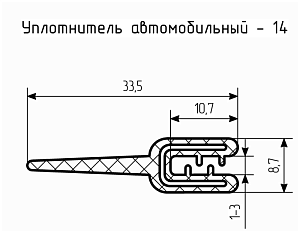 Уплотнитель для авто № 14