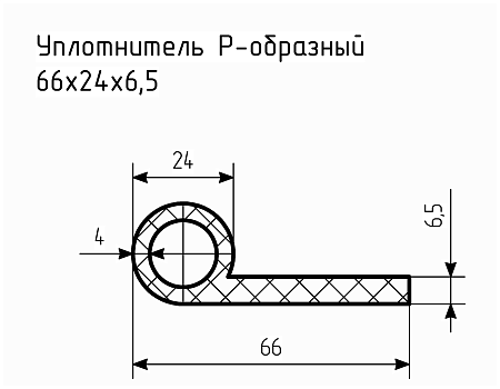 Уплотнитель (профиль) № Р-27 Ц