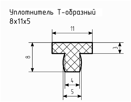 Уплотнитель (профиль) № Т-16