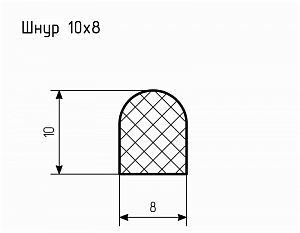 Шнур резиновый № Ш-18 Ц