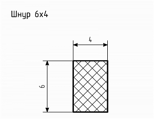 Шнур резиновый № Ш-21 Ц