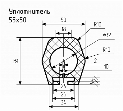Уплотнитель № РА-106 Ц