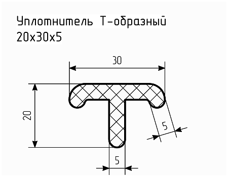 Уплотнитель (профиль) № Т-29 Ц