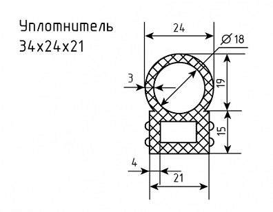 Уплотнитель № РА-11 Ц