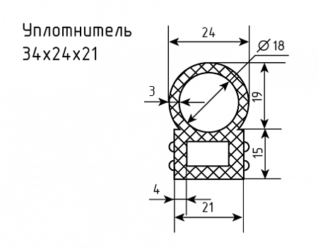 Уплотнитель № РА-11 Ц