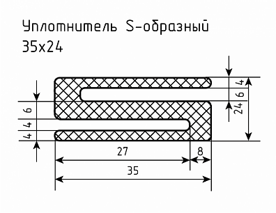 Уплотнитель (профиль) № S-1