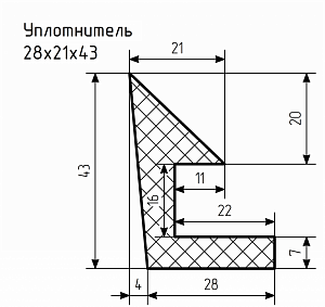 Уплотнитель (профиль) № Пористый-11