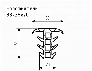 Уплотнитель № РА-58 Ц