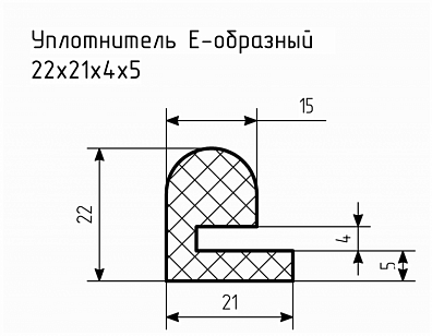 Уплотнитель (профиль) № Е-4