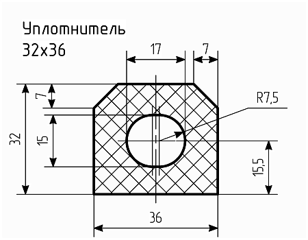 Уплотнитель № РА-87 Ц