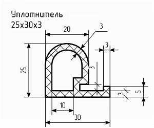 Уплотнитель № РА-83 Ц