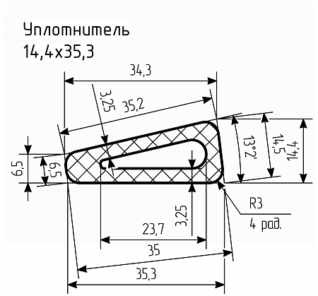 Уплотнитель № РА-20 Ц