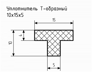 Уплотнитель (профиль) № Т-17