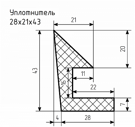 Уплотнитель (профиль) № Пористый-11