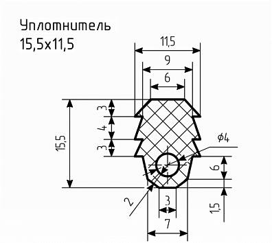 Уплотнитель № РА-65 Ц