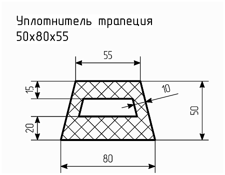 Уплотнитель (профиль) № Тр-2 Ц