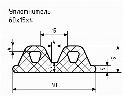 Уплотнитель № РА-62 Ц