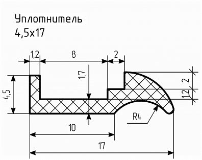 Уплотнитель № РА-103 Ц