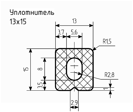 Уплотнитель № РА-96 Ц