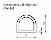 Уплотнитель (профиль) № D-40 Ц