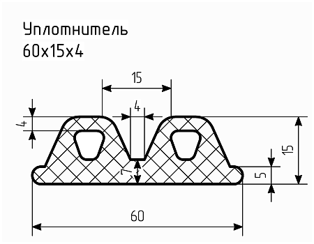 Уплотнитель № РА-62 Ц